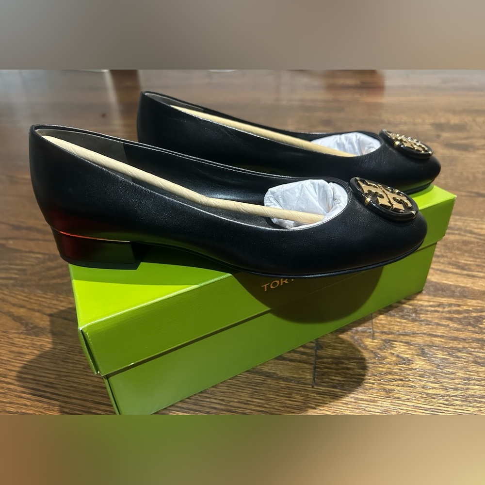 Tory Burch Multi Logo Leather Block Heel Sandal - Picture 3 of 6